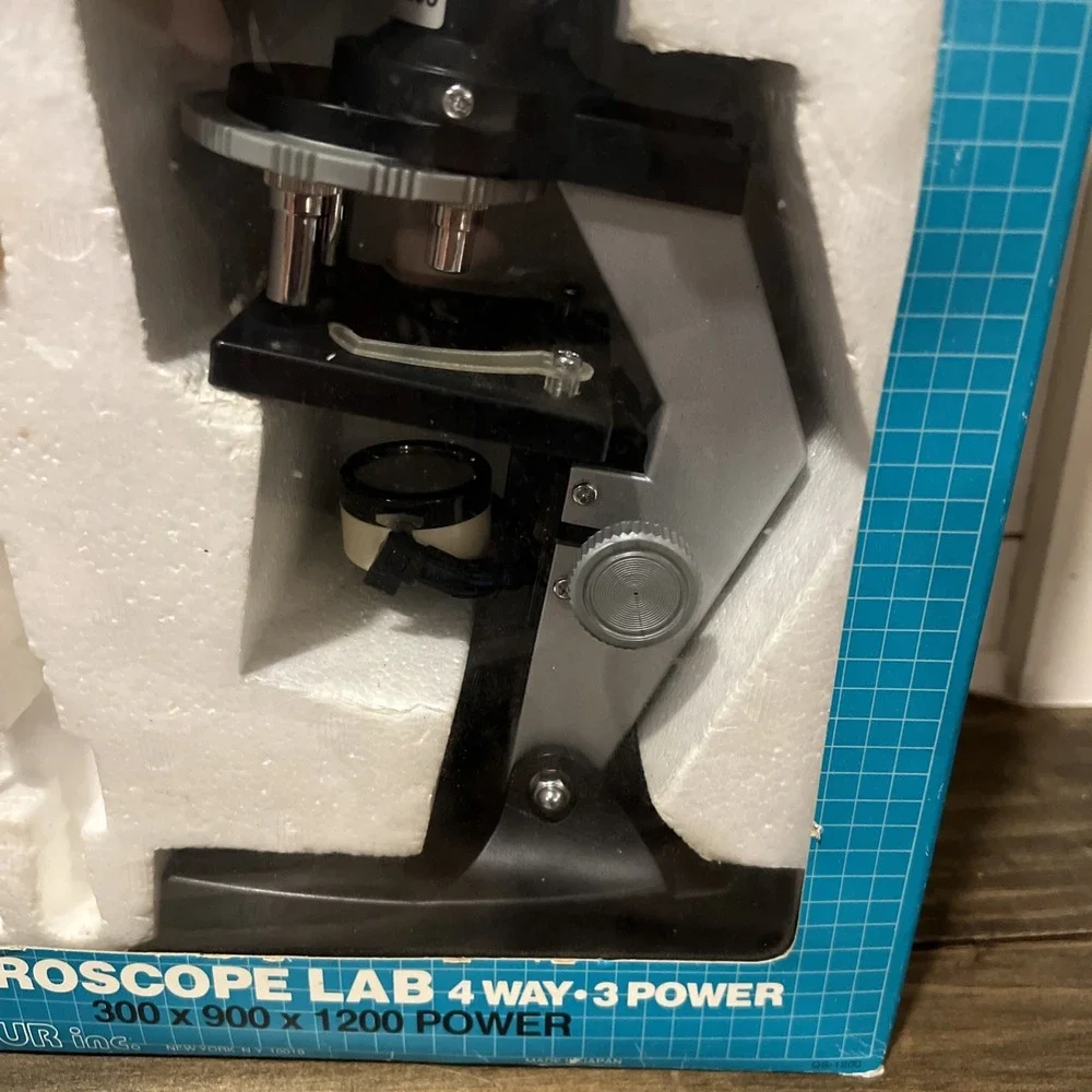 VTG 1990's Viewteck Microscope Lab 4 Way 3 Power